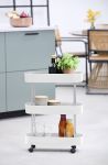 Rullebord 3 etg smalt  46,3x15x63cm Hvit