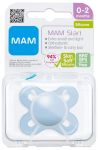 MAM smokk start 0-2m silk teat blå.
