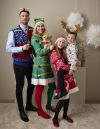 Crazy Christmas Snømann Julevest rød-blå.
