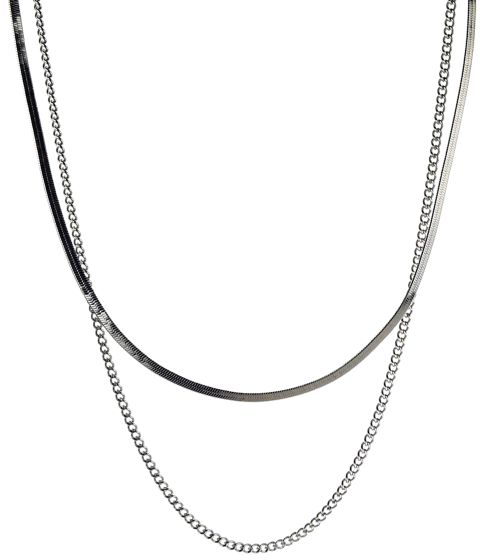 Smykke dobbel rhodium