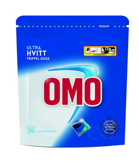 Omo vaskepods for hvitt tøy