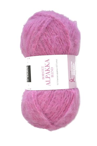 Gjestal Garn børstet alpakka blend - rosa sløyfe 50gr nøste rosa
