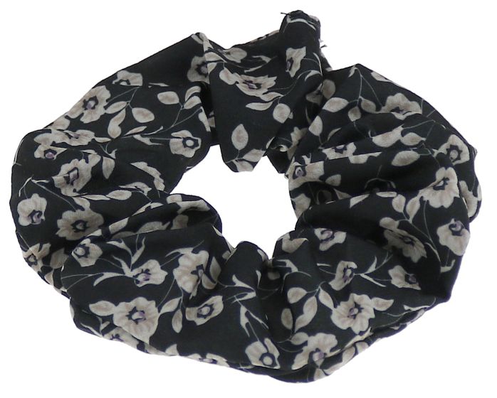 Schrunchie blomstret Brun