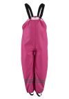 Kids World regnbukse med regulerbare seler og elastisk hempe under fot. cerise