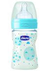 Chicco Wellbeing tåteflaske med silikon tåtesmokk 150ml blå