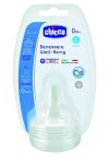 Chicco Wellbeing tåtesmokk i silikon Regular flow 2pk transparent