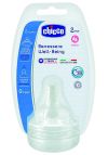 Chicco Wellbeing tåtesmokk i silikon Medium flow transparent