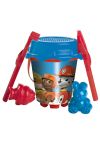 Paw Patrol blå sandslottbøtte med spade, sil, rive og former blå