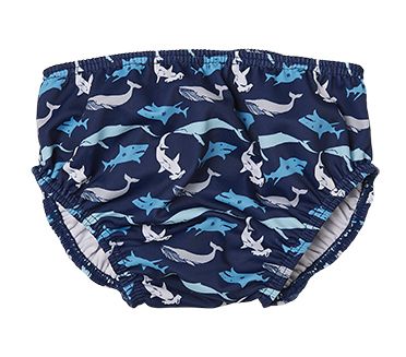 Swimwear baby badebukse med haimønster marine