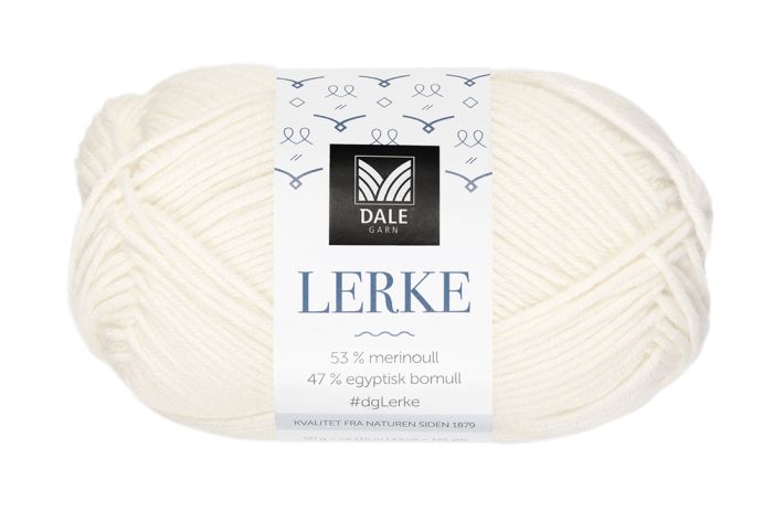 Lerke garnnøste 0017 Hvit