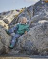 Kids World regnjakke med pinnsvinmotiv og hette. 5000mm vannsøyle grønn
