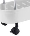 Rullebord 3 etg smalt  46,3x15x63cm Hvit