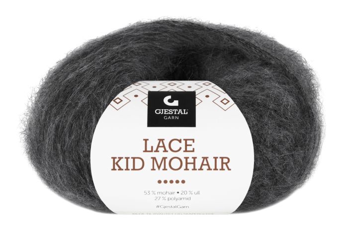 Gjestal Garn Lace Kid Mohair garnnøste 901-koks melert