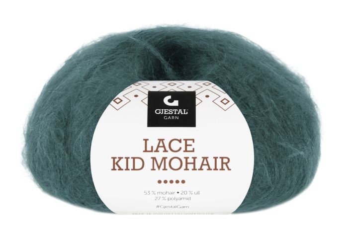 Gjestal Garn Lace Kid Mohair garnnøste 917-petrol