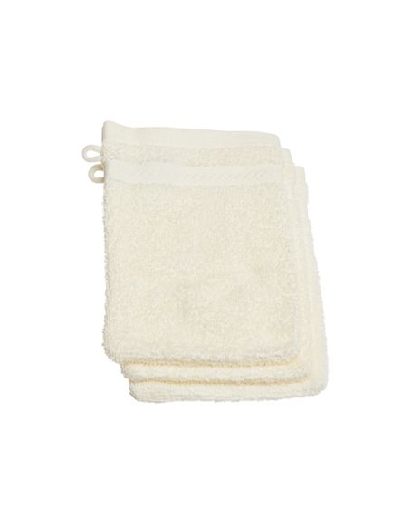 Premium vaskehanske 15x22cm 3pk offwhite