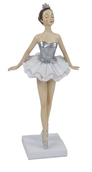 Ballerina hvit/sølv