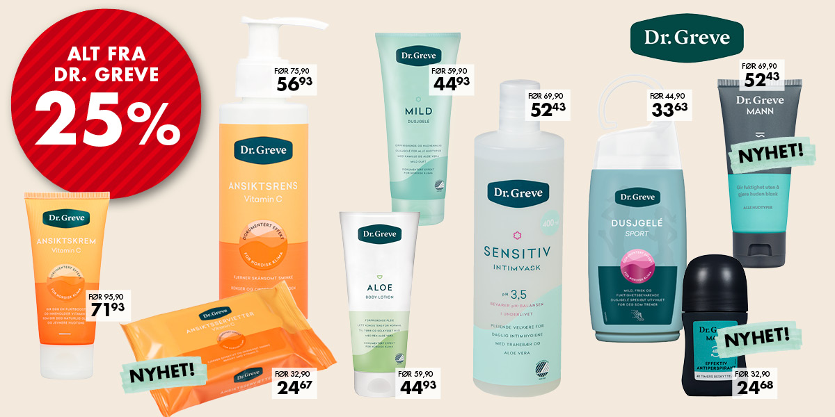 Alt fra Dr. Greve -25%