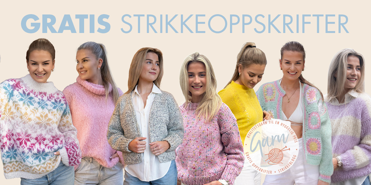 Gratis strikkeoppskrifter