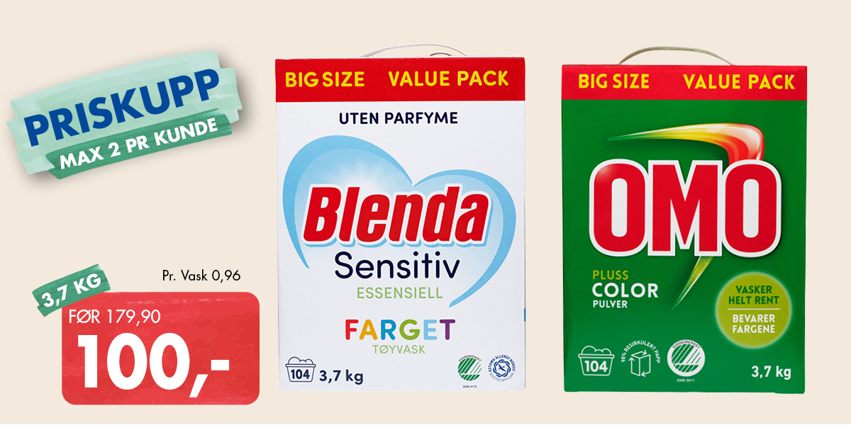 Big Size OMO og Blenda 100kr 