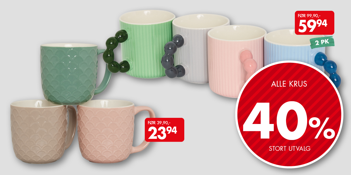 Alle krus -40%
