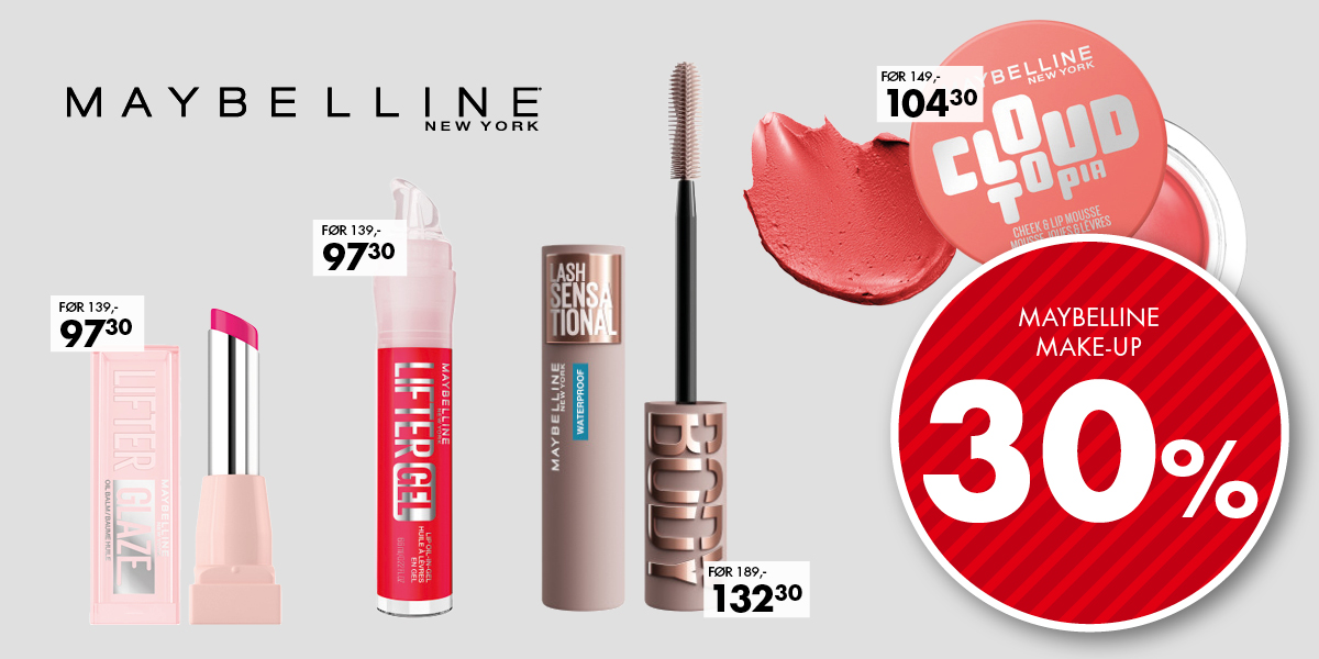 Makeup fra Maybelline -30%