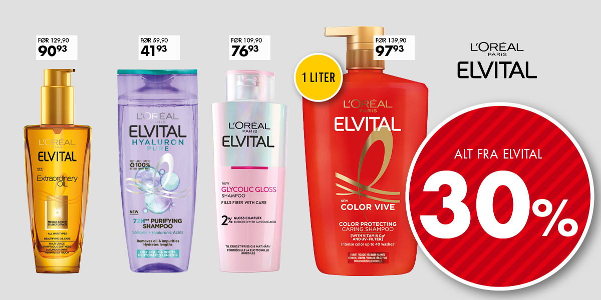 Alt fra Elvital -30%