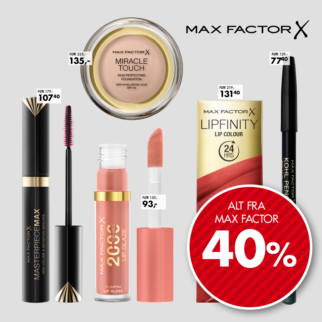 Alt fra Max Factor -40%